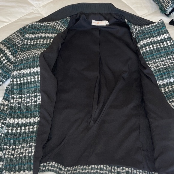 Tory Burch Norfolk Horseback Tweed Sequin-Embellished Jacket Blazer size 12 EUC - Picture 10 of 16